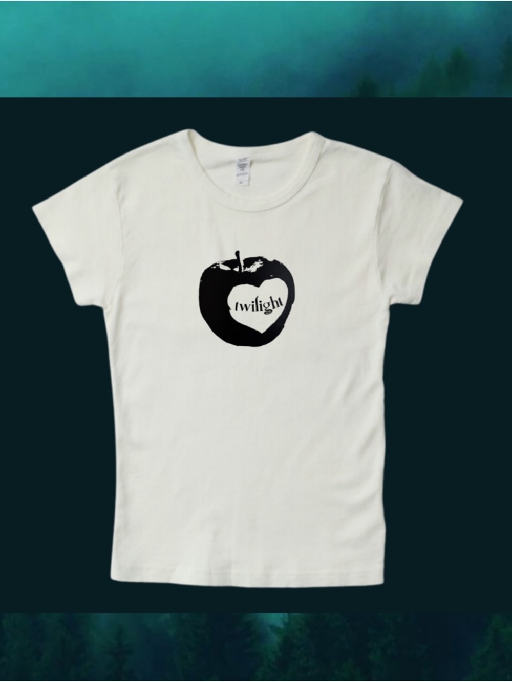 Twilight Apple Graphic Tee | Hand Screen Printed Shirt